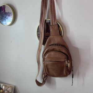 Brown Leather Sling Bag